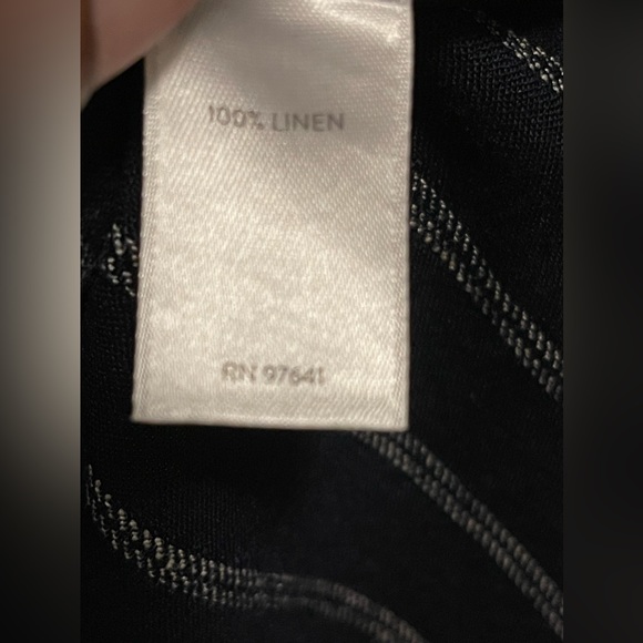 SOLD J. Jill Love Linen Navy/White Button Down Shirt Dress - Picture 6 of 8